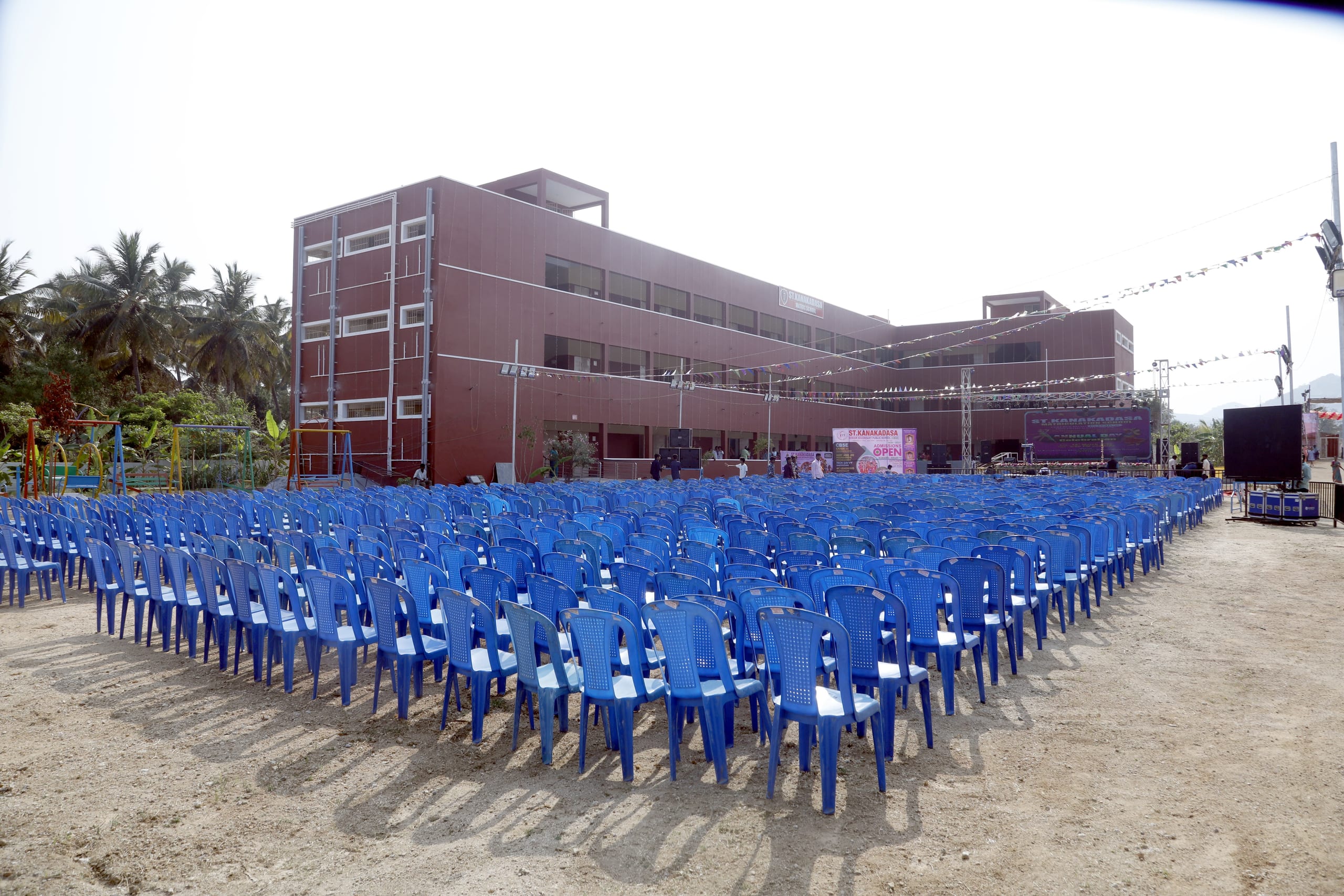 Students at St. Kanakadasa Matric Higher Secondary School