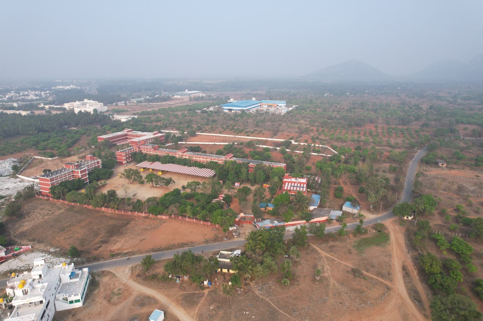Aerial view of the St. Kanakadasa campus